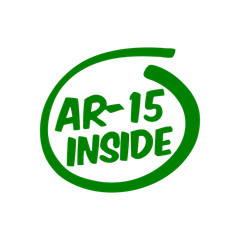 AR-15 Inside 2A AR 15 Gun Rights Rifle Decal Sticker Gun Ammo Tactical Car
