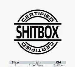 CERTIFIED SHITBOX Multicolor Holographic Rainbow Metallic 5” Vinyl Decal Sticker
