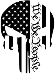 Punisher We the People Car Window Vinyl Decal America Sticker