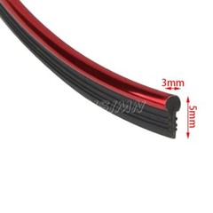 5M Car Interior Door Gap Panel Edge Line Molding Trim Strip Insert Decorate Red