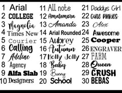 Custom Lettering Name Band Vinyl Decal Car Window Laptop Guitar Stickers Music