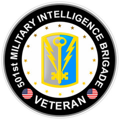 501th Military Intelligence Brigade Veteran Bumper Sticker Military Decal 5″