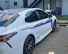 FOR TOYOTA CAMRY 2018-2022 Car Stickers Hood Rear Racing Stripe Side Door Decals