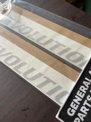 Genuine MITSUBISHI LANCER EVO5 CP9A EVOLUTION V Side Door Decal Silver Yellow