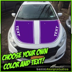 Hood Blackout Racing Stripes Blackout Graphics – Fits 2013-2016 Dodge Dart