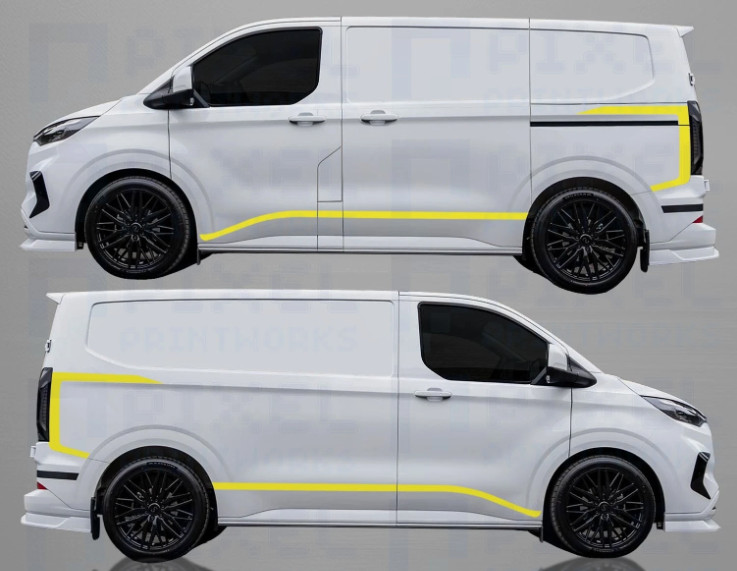 Fits Ford Transit Custom Trail Graphics Kit Custom Decals SWB LWB 2024-2025