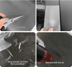 Full Roll 100FT x 5FT Brushed Aluminum Film Vinyl Whole Car Wrap Sticker Grey