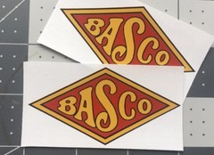 Briggs & Stratton BASCO antique engine decal PB & FH Red And Yellow Set 2