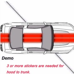 78″ Hood Roof Rally Racing Stripe Decal Stickers For Ford Mustang Chevy Camaro