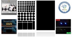 Crystal-Embellished Blackout Stickers – 100% Light Blocking Sheets (Pack of 2)