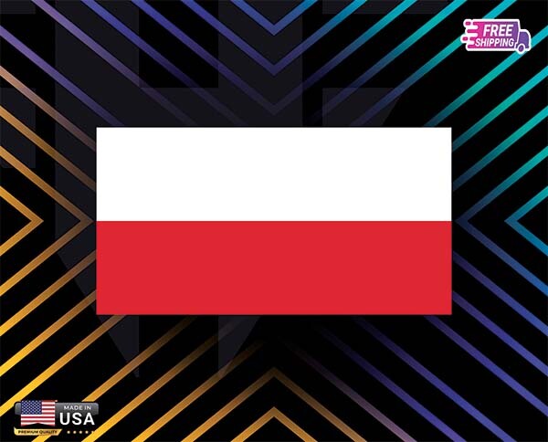 POLAND FLAG EUROPE STICKER DECAL LMNTED VINYL LAPTOP FREE GIFT CUS SZ DM ME