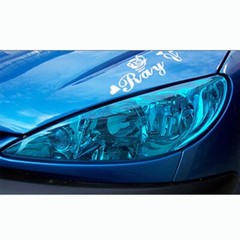 12″x78″ Gloss Light Blue Tint Vinyl Wrap Film Headlight Taillight Protection