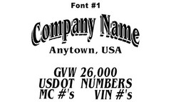 Cbcdecals- Custom Truck Door Lettering Business Name Truck Door Lettering