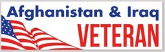 Afghanistan & Iraq Veteran – Vehicle Sticker – 8”X 2.4”