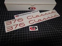 376 Classic Decals (2pk) 1950’s Style Valve Cover Script Stickers Chevrolet 6.2L