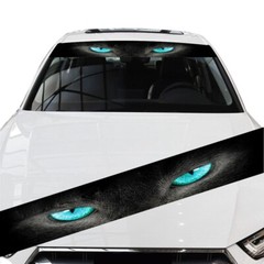 Car Window Sticker 3D Blue Eye Decals For Front Windshield Decor Waterproof