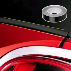 Car Window Trim Vinyl Film Door Waistline DIY Sticker Black Line 1 Roll 2cm*10m