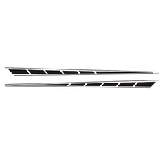 2PC Set Racing Sport Side Fender Skirt Stripe Vinyl Decal Sticker For Car SUV US