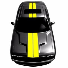 9″ Double Center Racing Stripes Vinyl Decal (Fits CHALLENGER & CHARGER)