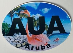 Aruba Bumper Sticker Window Helmet Bike Sticker Travel Sticker YOU CHOOSE STYLE!