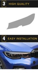 Car Headlights Lamp Protective Film Invisible Sticker For BMW G20 330i 2019UP