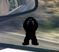 Bigfoot Love Heart Vehicle Decal Sasquatch Windshield Easter Egg You Pick Color