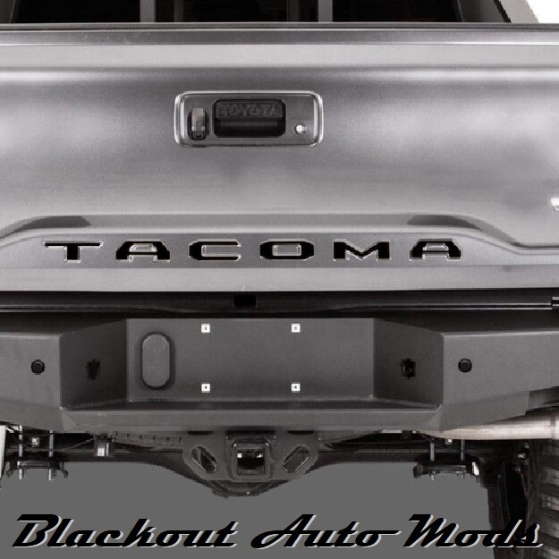 Gloss Black Tailgate Insert Letters Decal Vinyl Stickers for Toyota Tacoma 2016+