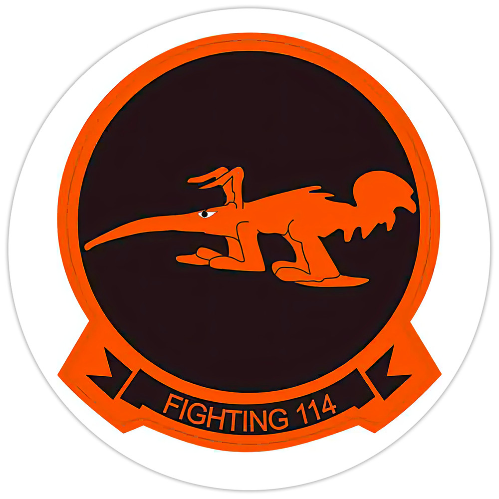 Fighting-114 ‘Aardvarks’ Bumper Sticker Military Vinyl Soldier Decal 5″