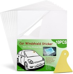10PCS Clear Car Window Cling Stickers Waterproof Vinyl for Permits & More