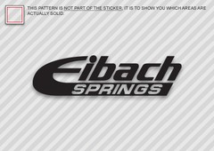 (2x) 12″ EIBACH SPRINGS Sticker Die Cut Decal Self Adhesive Vinyl