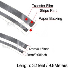 1/12″ & 1/6″ Matte Black Pinstriping Pin Stripe DIY Vinyl Tape Decal Sticker