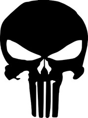 Punisher Emblem Logo Vinyl Decal Multiple Colors and Sizes