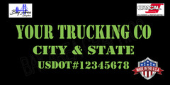 CUSTOM VINYL TRUCK DOOR DECALS SET 2 COMPANY NAME USDOT CITY STATE