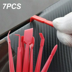 7pcs/set Car Vinyl Wrap Decal Film Squeegee Scraper Tools Kit Felt Film Sticking