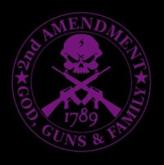 Guns god family gun owners decal window sticker political 2nd 1789 USA Nra