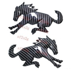 2pcs 21-23 Horse Fender Tailgate with Strong Adhesive Ornaments(carbon fiber)