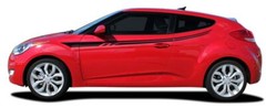 FOR: Hyundai Veloster RUSH Vinyl Graphics Kit Decals Stripes Trim 11-2018 by AGP