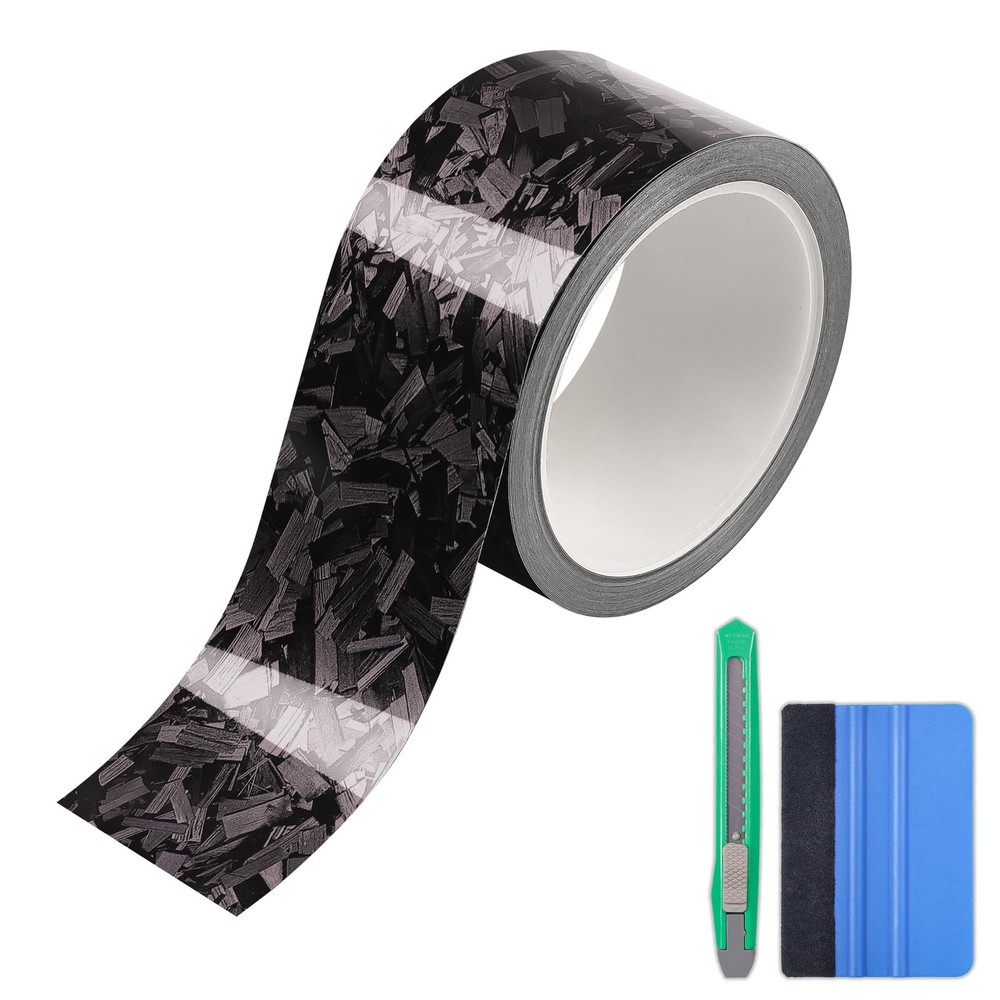 Lypumso Gloss Forged Carbon Fiber Vinyl Wrap Tape 2″ x 30ft with Tool Kit fo…