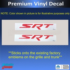 SRT Front Rear Emblem Overlay Decals Stickers – 2015-2016 Challenger SRT HELLCAT