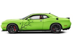 New LIGHTNING BOLT 21″ x 48″ vinyl RACING STRIPES Decal qty 1 (Fits Challenger)