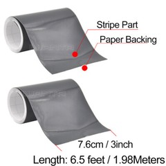 2x 3″ x 78″ DIY Dark Grey Racing Stripes Car Hood Vinyl Tape Sticker Body Decals