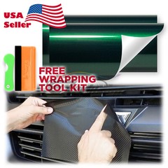 PET Super Gloss Metallic Vinyl Wrap For Chevy Bowtie Emblem Overlay Sheet Decal