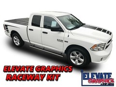 For Dodge Ram 1500 Graphics Raceway Side And Hood Stripes Decals Vinyl 2009-2018