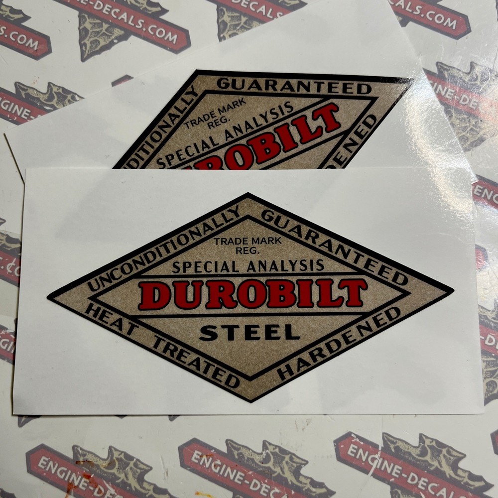 Durobilt Special Analysis Steel Box Tool Decals 4 1/4” L Set 2