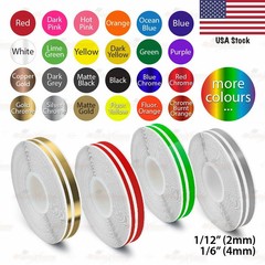 12mm 1/2″ Roll PinStripe PinStriping Double Lines Trim Tape Vinyl Car STICKERS