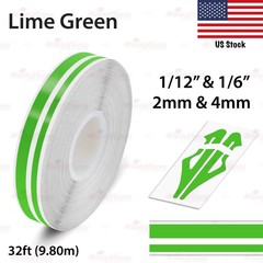 1/2″ 12mm Vinyl Pinstriping PinStripe Car Styling Double Line Sticker LIME GREEN