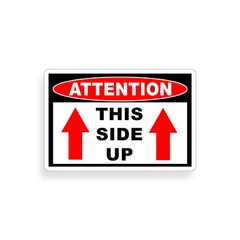 This Side Up Attention Warning Sticker Off Road Mud Bog ATV Race Truck 4×4 Decal