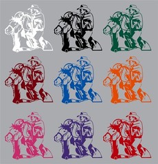 Cowboy Hat Horse Rodeo Roping PRCA Car Truck Window Laptop Vinyl Decal Sticker