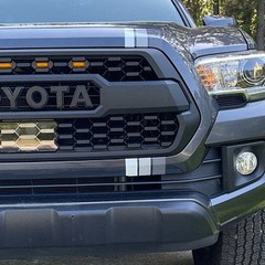 10-Inch Classic Retro Style Tri-Color Stripe Decal Sticker For Toyota/Lexus etc