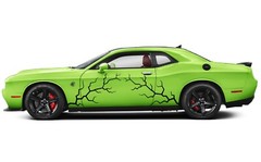 New LIGHTNING BOLT 21″ x 48″ vinyl RACING STRIPES Decal qty 1 (Fits Challenger)